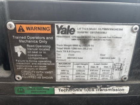 yale-gdp080vxncge098-mast-forklift #5921