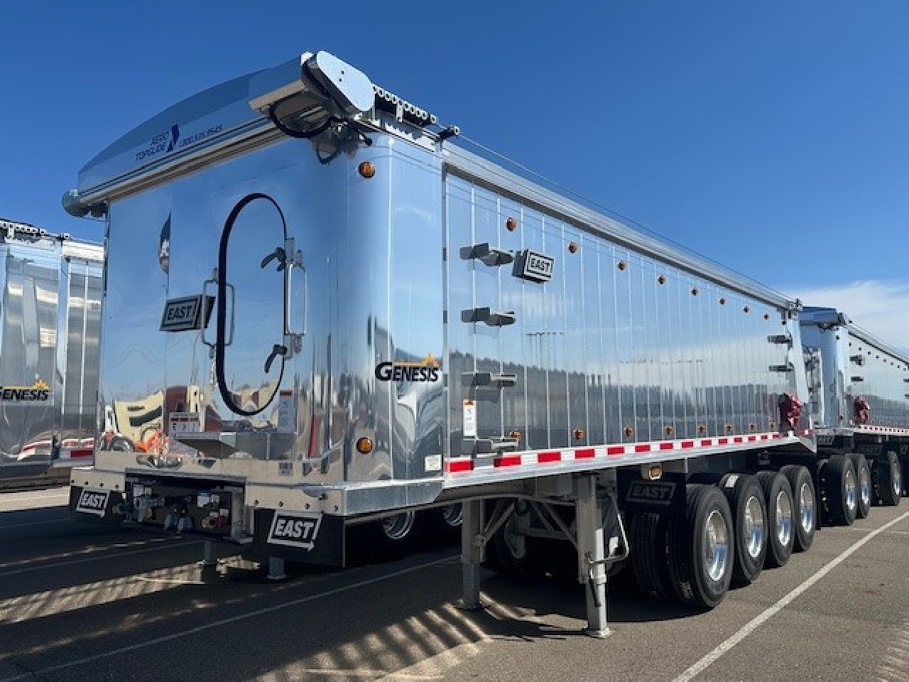 ミシガン31フィート&20フィート・エンドダンプ・トレーラー(オレンジ) 2025 EAST GENESIS SUPER TRAIN END DUMP TRAILER FOR SALE #312931